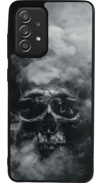 Samsung Galaxy A52 Case Hülle - Silikon schwarz Halloween 2024 smoky skull