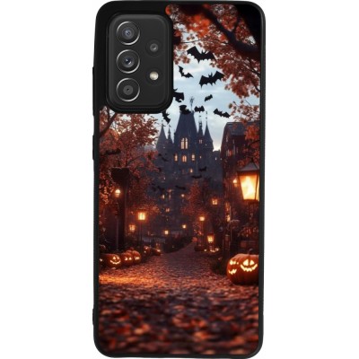 Samsung Galaxy A52 Case Hülle - Silikon schwarz Halloween 2025 Haunted house