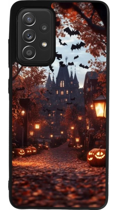 Samsung Galaxy A52 Case Hülle - Silikon schwarz Halloween 2025 Haunted house