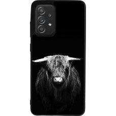 Coque Samsung Galaxy A52 - Silicone rigide noir Highland calf black