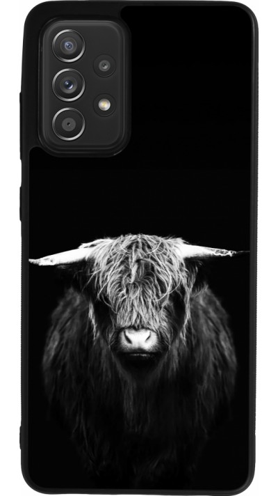 Samsung Galaxy A52 Case Hülle - Silikon schwarz Highland calf black