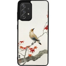 Coque Samsung Galaxy A52 - Silicone rigide noir Japanese Bird