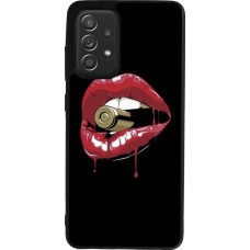Coque Samsung Galaxy A52 - Silicone rigide noir Lips bullet