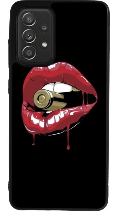 Coque Samsung Galaxy A52 - Silicone rigide noir Lips bullet