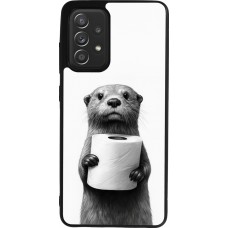 Samsung Galaxy A52 Case Hülle - Silikon schwarz Otter Toilettenpapier