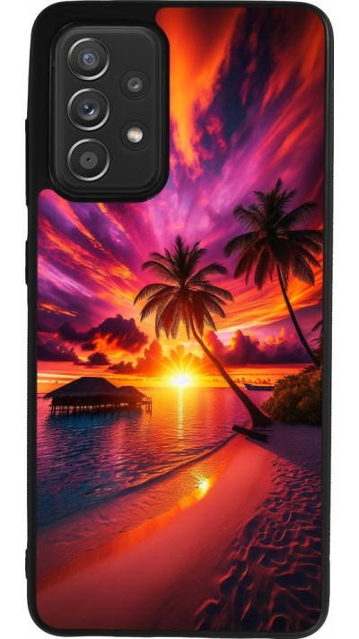 Coque Samsung Galaxy A52 - Silicone rigide noir Maldives Dusk Bliss
