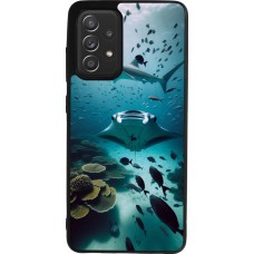 Coque Samsung Galaxy A52 - Silicone rigide noir Manta Lagon Nettoyage