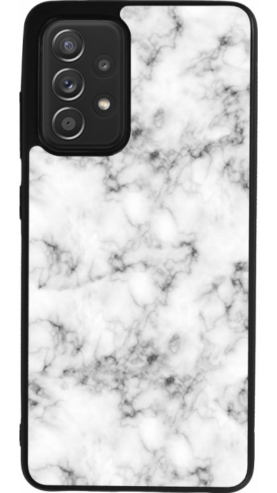 Coque Samsung Galaxy A52 - Silicone rigide noir Marble 01