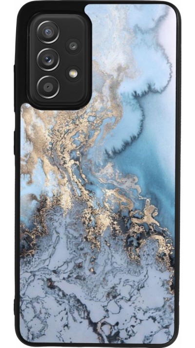 Coque Samsung Galaxy A52 - Silicone rigide noir Marble 04