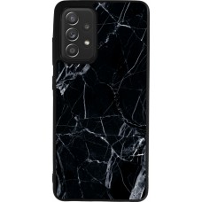 Coque Samsung Galaxy A52 - Silicone rigide noir Marble Black 01