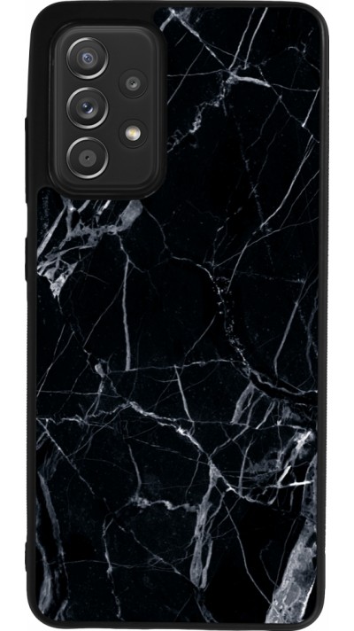 Coque Samsung Galaxy A52 - Silicone rigide noir Marble Black 01