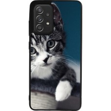 Coque Samsung Galaxy A52 - Silicone rigide noir Meow 23