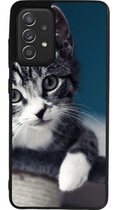 Coque Samsung Galaxy A52 - Silicone rigide noir Meow 23
