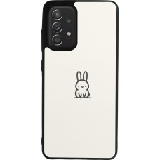 Samsung Galaxy A52 Case Hülle - Silikon schwarz Minimal Häschen Süße