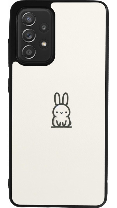 Coque Samsung Galaxy A52 - Silicone rigide noir Minimal bunny cutie
