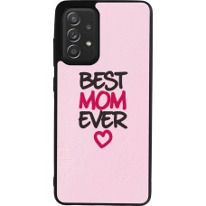 Coque Samsung Galaxy A52 - Silicone rigide noir Mom 2023 best Mom ever pink