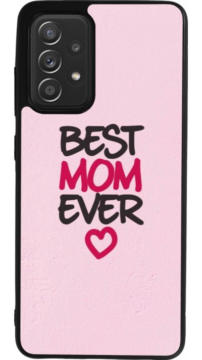 Coque Samsung Galaxy A52 - Silicone rigide noir Mom 2023 best Mom ever pink