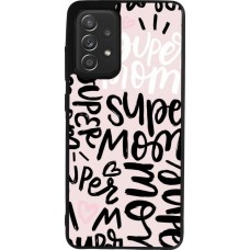 Coque Samsung Galaxy A52 - Silicone rigide noir Mom 2024 Super mom