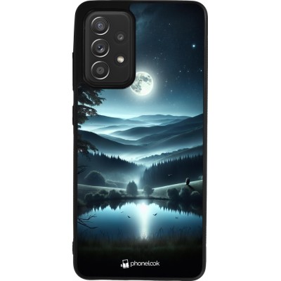 Samsung Galaxy A52 Case Hülle - Silikon schwarz Ansicht des Nachthimmels