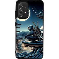 Samsung Galaxy A52 Case Hülle - Silikon schwarz Ninja unter dem Mond