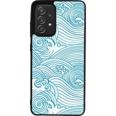 Coque Samsung Galaxy A52 - Silicone rigide noir Ocean Waves