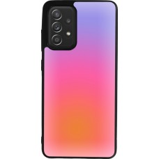 Coque Samsung Galaxy A52 - Silicone rigide noir Orange Pink Blue Gradient