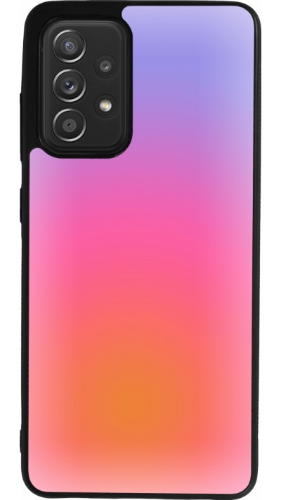 Samsung Galaxy A52 Case Hülle - Silikon schwarz Orange Pink Blue Gradient
