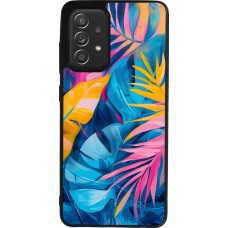 Coque Samsung Galaxy A52 - Silicone rigide noir Palms Blue