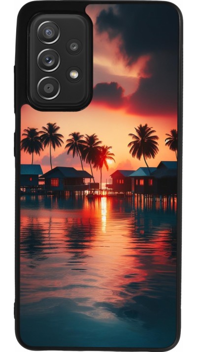 Samsung Galaxy A52 Case Hülle - Silikon schwarz Paradies Malediven