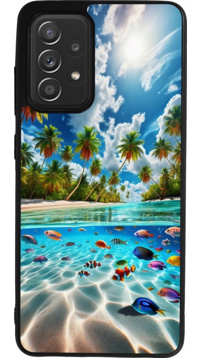 Samsung Galaxy A52 Case Hülle - Silikon schwarz Strandparadies