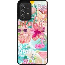 Samsung Galaxy A52 Case Hülle - Silikon schwarz Preppy Collage Aloha