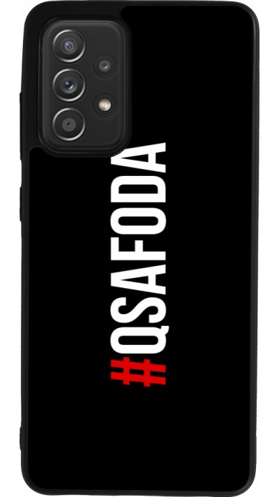 Coque Samsung Galaxy A52 - Silicone rigide noir Qsafoda 1