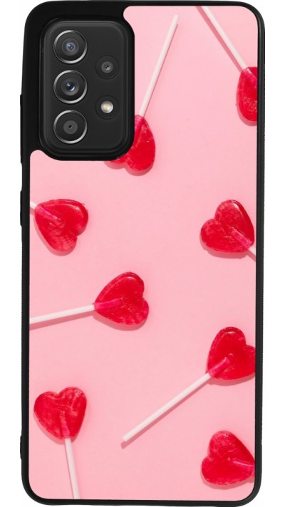 Samsung Galaxy A52 Case Hülle - Silikon schwarz Saint Valentines Day 26 Lollipop