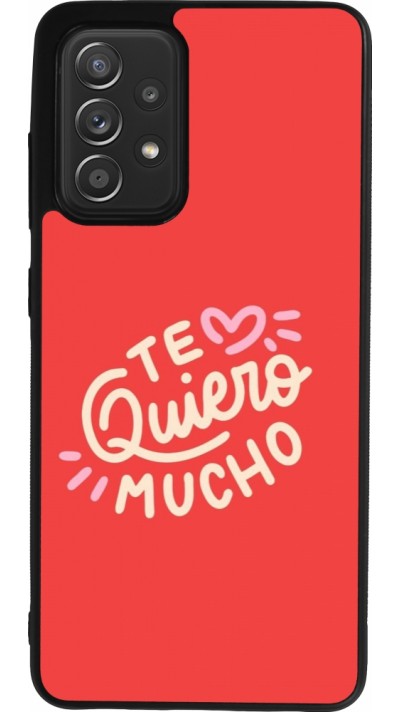 Samsung Galaxy A52 Case Hülle - Silikon schwarz Saint Valentines Day 26 Te quiero mucho