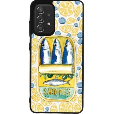 Coque Samsung Galaxy A52 - Silicone rigide noir Sardines in oil 2026