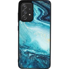 Coque Samsung Galaxy A52 - Silicone rigide noir Sea Foam Blue