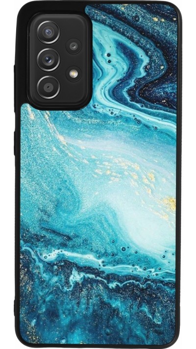 Samsung Galaxy A52 Case Hülle - Silikon schwarz Sea Foam Blue