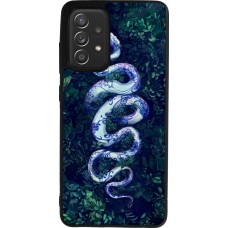 Samsung Galaxy A52 Case Hülle - Silikon schwarz Snake Blue Anaconda