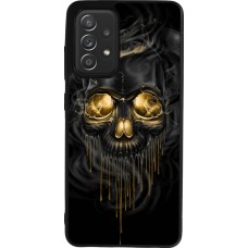 Samsung Galaxy A52 Case Hülle - Silikon schwarz Skull 02