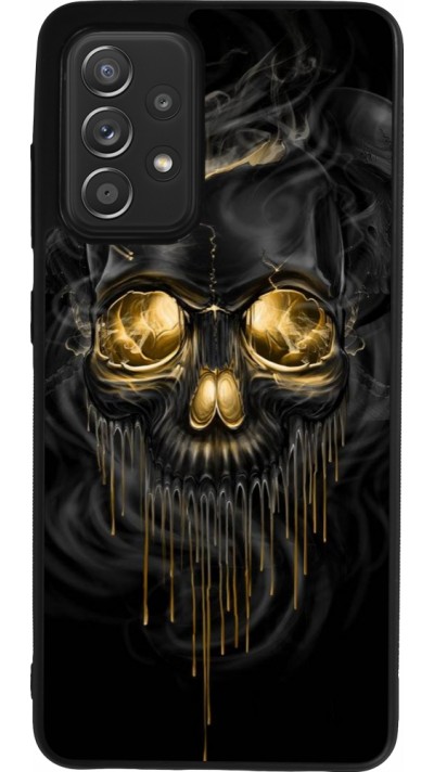 Samsung Galaxy A52 Case Hülle - Silikon schwarz Skull 02