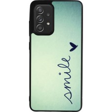 Coque Samsung Galaxy A52 - Silicone rigide noir Smile