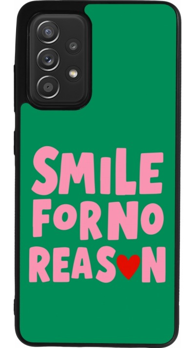 Samsung Galaxy A52 Case Hülle - Silikon schwarz Smile for no reason 2026