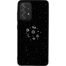 Samsung Galaxy A52 Case Hülle - Silikon schwarz Space Doodle