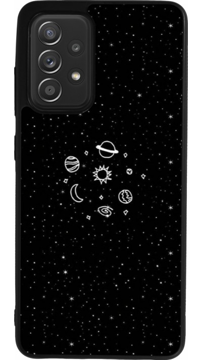 Samsung Galaxy A52 Case Hülle - Silikon schwarz Space Doodle