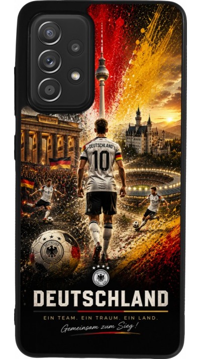 Samsung Galaxy A52 Case Hülle - Silikon schwarz Fussball Deutschland splash 2026