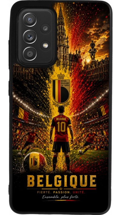 Samsung Galaxy A52 Case Hülle - Silikon schwarz Fussball Belgien splash 2026