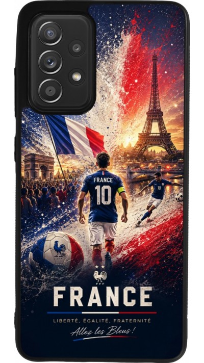 Samsung Galaxy A52 Case Hülle - Silikon schwarz Fussball Frankreich splash 2026