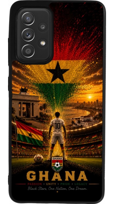 Samsung Galaxy A52 Case Hülle - Silikon schwarz Fussball Ghana splash 2026