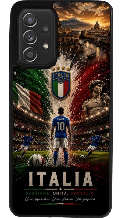 Samsung Galaxy A52 Case Hülle - Silikon schwarz Fussball Italien splash 2026