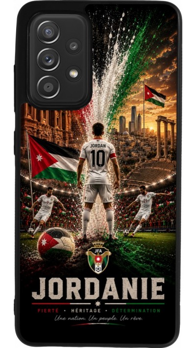 Samsung Galaxy A52 Case Hülle - Silikon schwarz Fussball Jordanien splash 2026